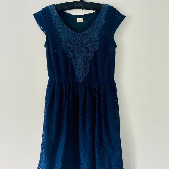 Mismash Midnight Blue Crochet Summer Dress - Picture 4 of 11